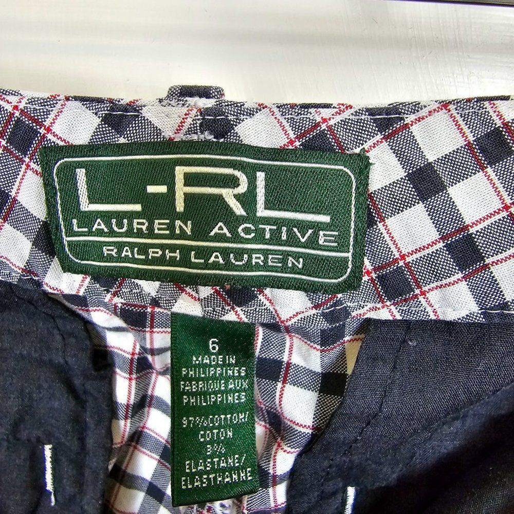 Lauren Ralph Lauren Active Bermuda Shorts Black, White & Red Plaid Size 6 - Picture 7 of 7